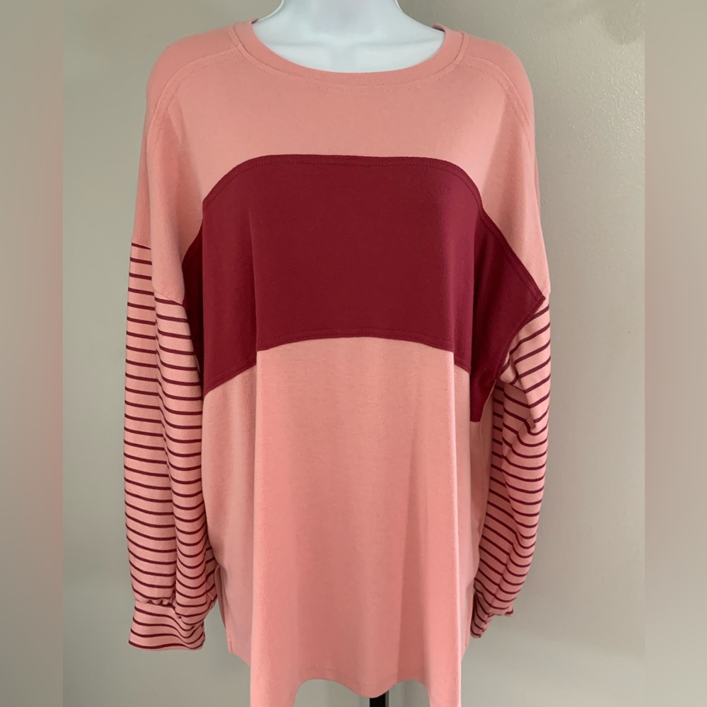 Dokotoo Chic Pink and Maroon Top